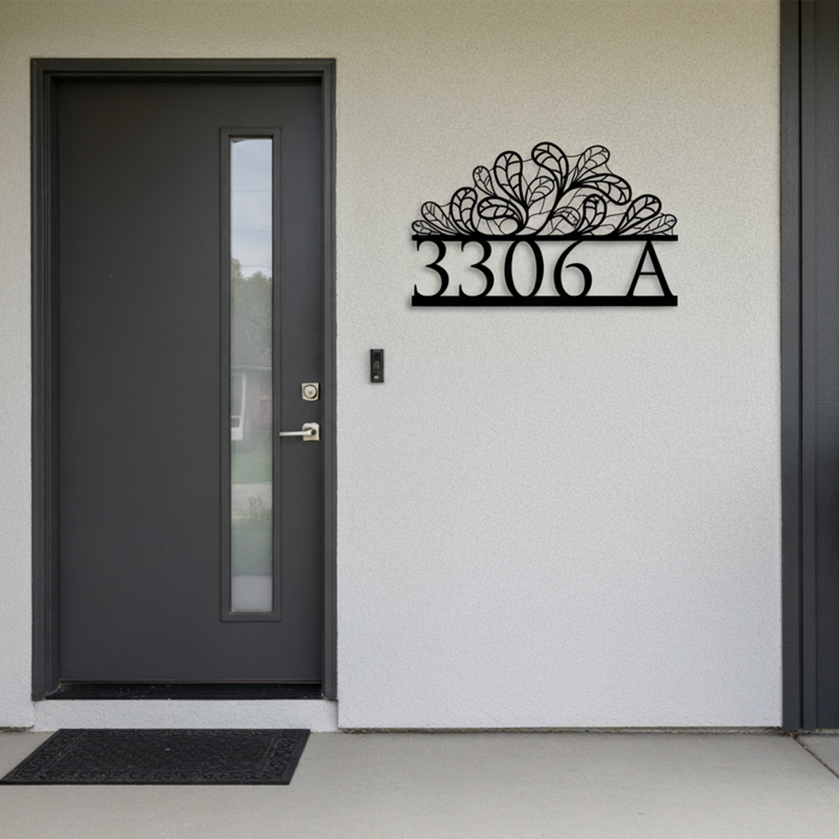 Decorative Metal Address Sign for Outdoor: Custom House Numbers with Street Name