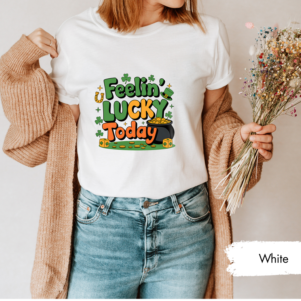 Feeling Lucky Today T-Shirt, St Patricks Day Lucky Shirt, Funny Saint Pattys Festival Shirt, Lucky Charm Irish Shirt, St Patricks Apparel