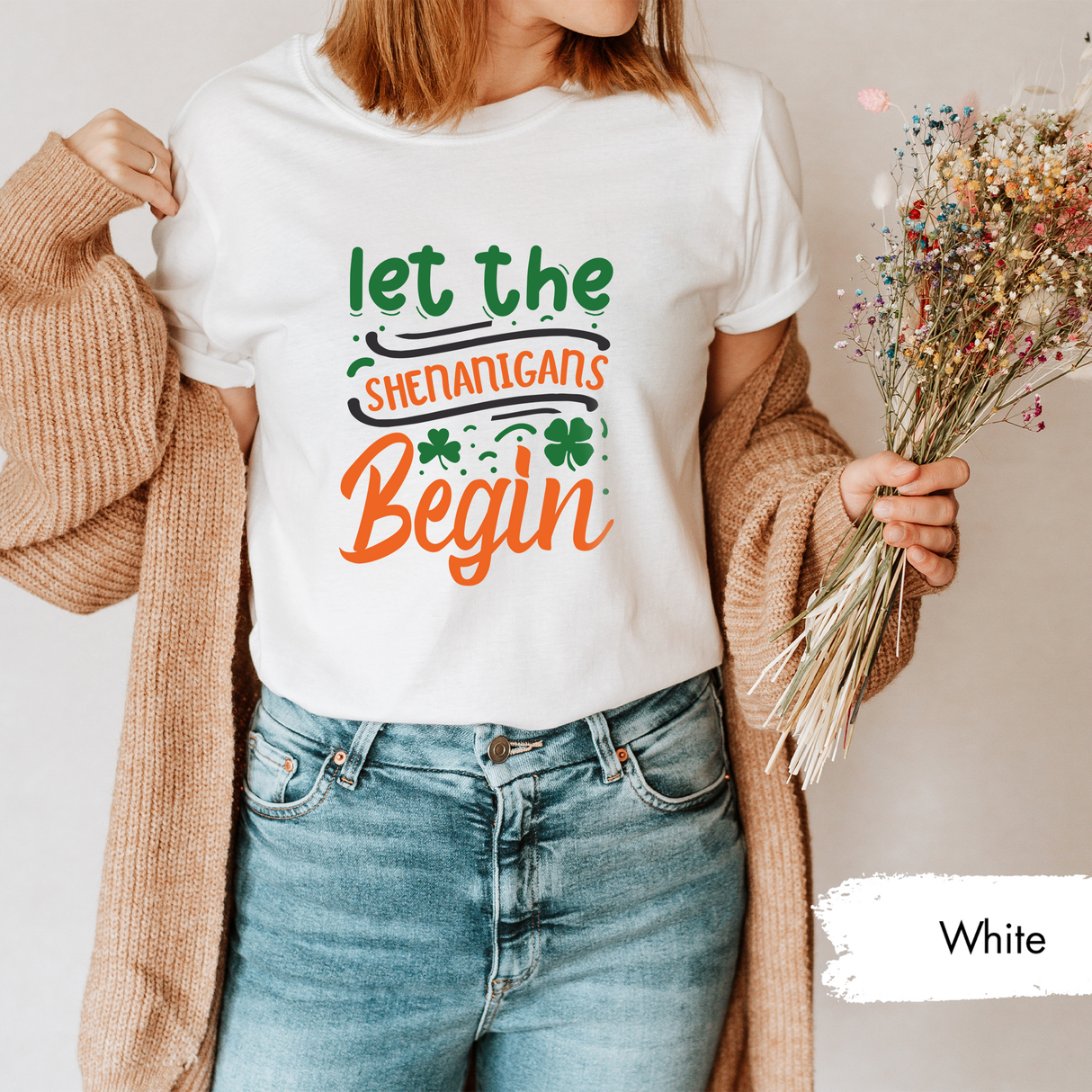 Let The Shenanigans Begin Shirt, St Patricks T-shirt, Irish Festival Outfit, Lucky Graphic T Shirt, Funny St Patricks Day, Positive Shirt