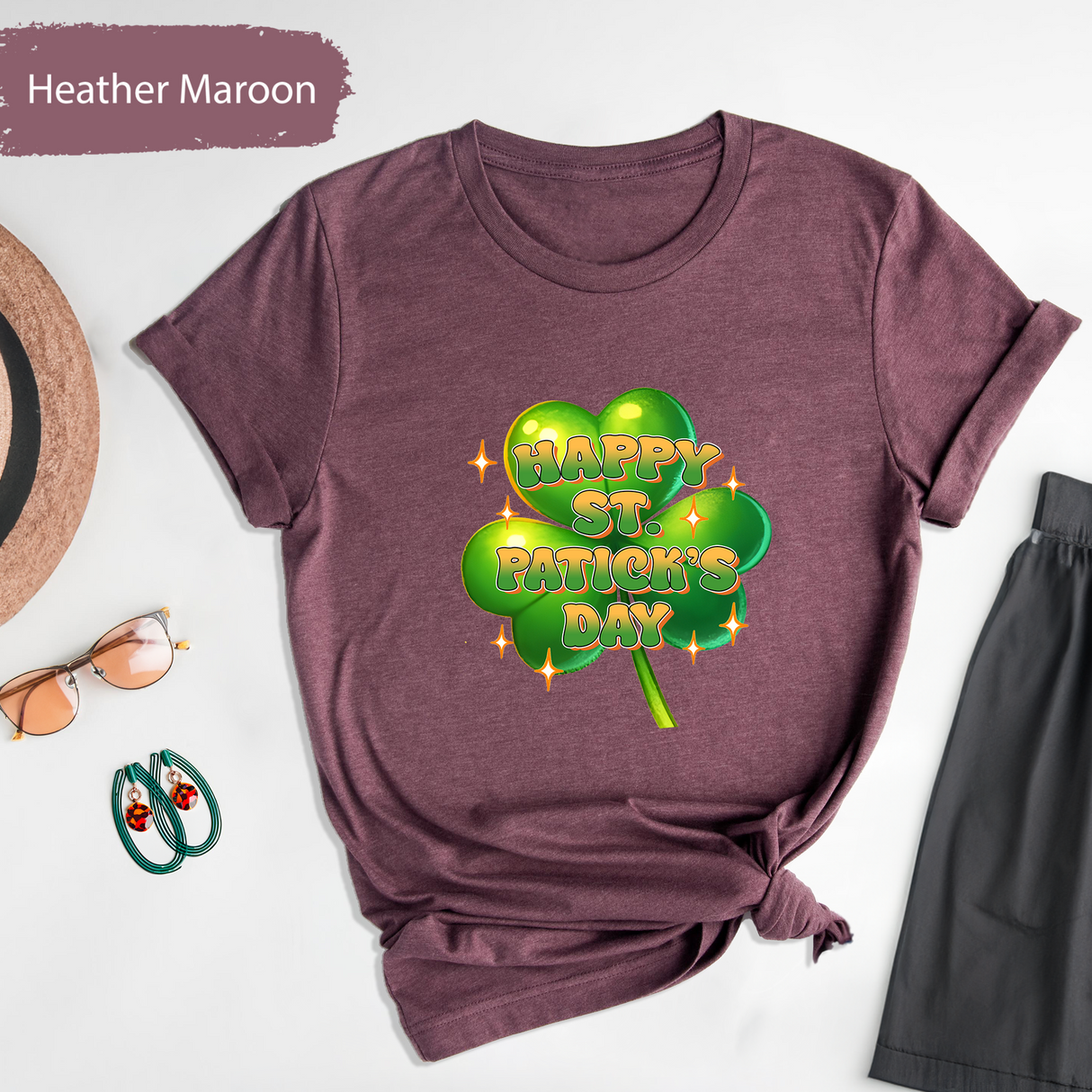 Happy St. Patrick’s Day Shirt, Cute Shamrock Clover Tee, Irish Day Gift, Festive Irish Holiday T-Shirt, Green St. Paddy’s Celebration Outfit