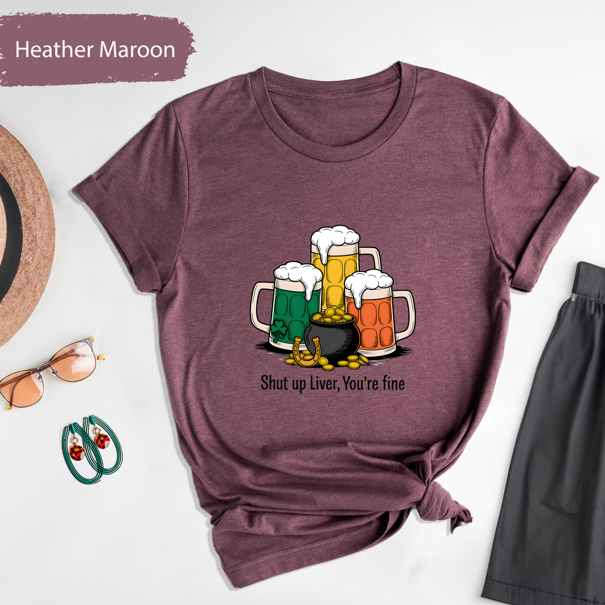 Shut Up Liver You’re Fine Shirt, Funny St Patricks Day Drinking Tee, Beer Lover T-Shirt, Green Day Party Shirt, Funny Irish Day Gift for Him