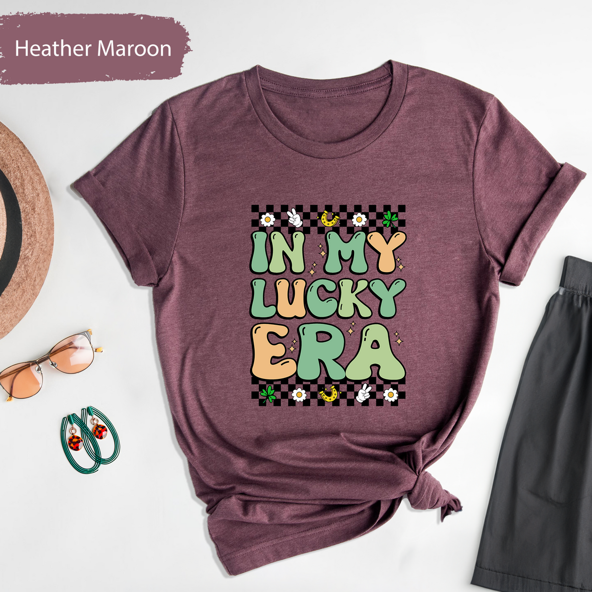 In My Lucky Era Shirt, Retro St Patricks Day Graphic Tee, Lucky Aesthetic T Shirt, St Patricks Day Shirt, Cute Clover Tshirt, Irish Day Gift
