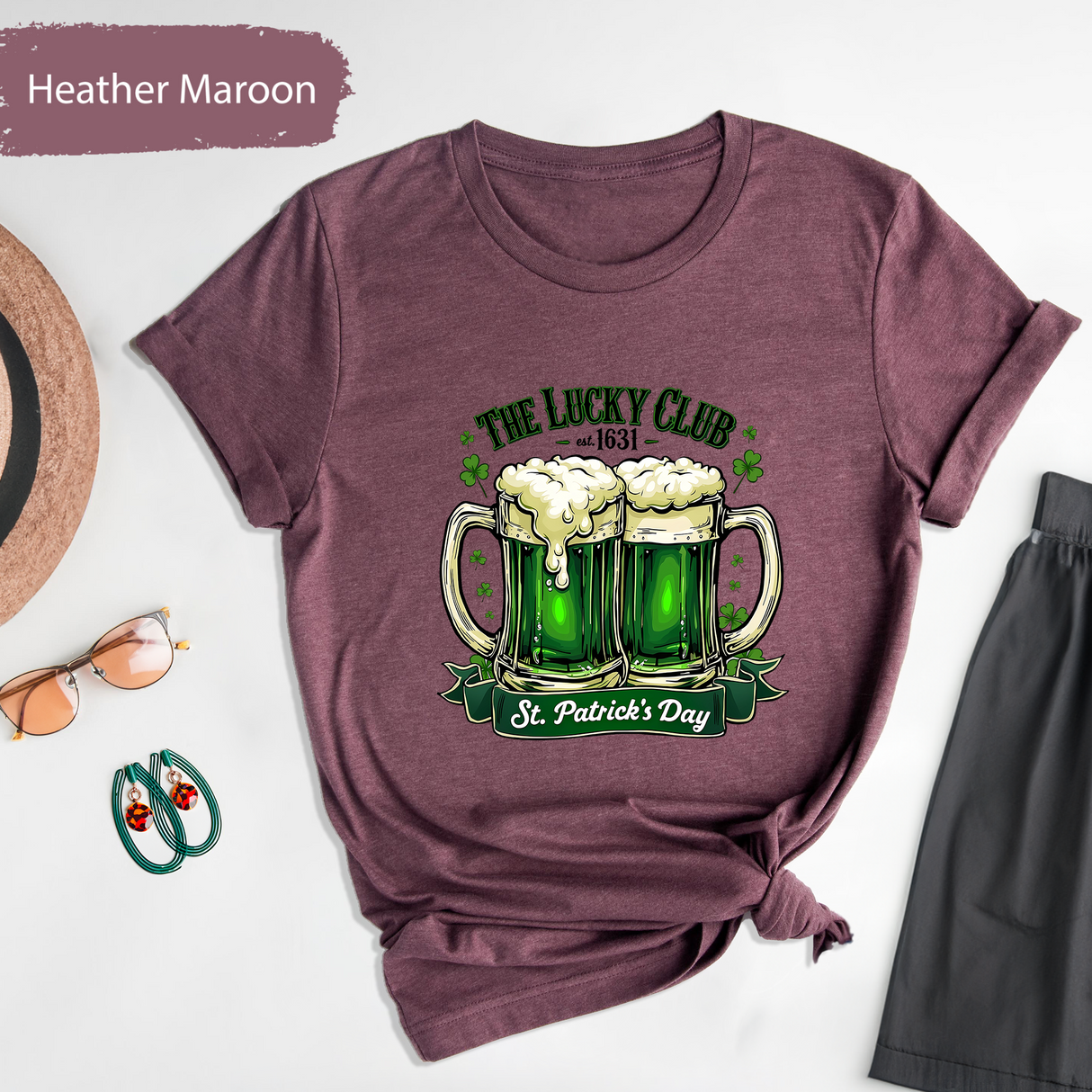 The Lucky Club St. Patricks Day Shirt, Irish Beer Social Club Tee, Unisex St Patricks Day Group T-Shirt, Beer Lover Gift, Irish Drink Shirt