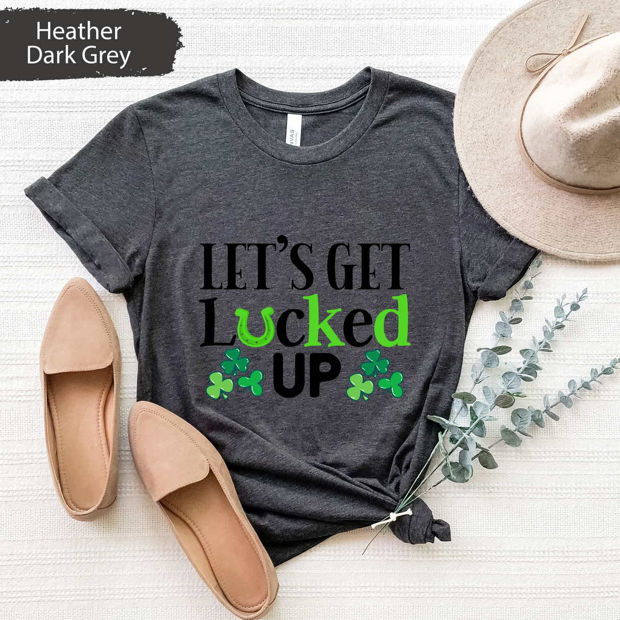 Lets Get Lucked Up T-Shirt, Funny St Patricks Day Shirt, Irish Festival Tees, Lucky Clover Graphic Shirt, Patricks Party Outfit, Gift For Her