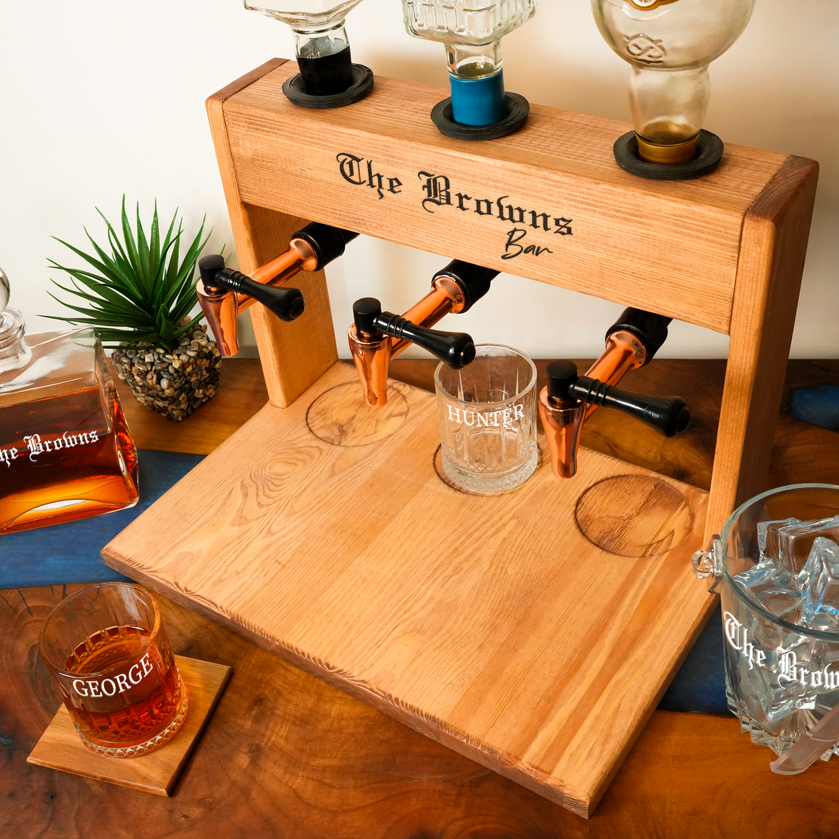 Personalized Whiskey Dispenser with Glass, Custom Whiskey Liquor Dispenser, Wedding Gift for Groom, Best Man Gift, Groomsmen Proposal Ideas