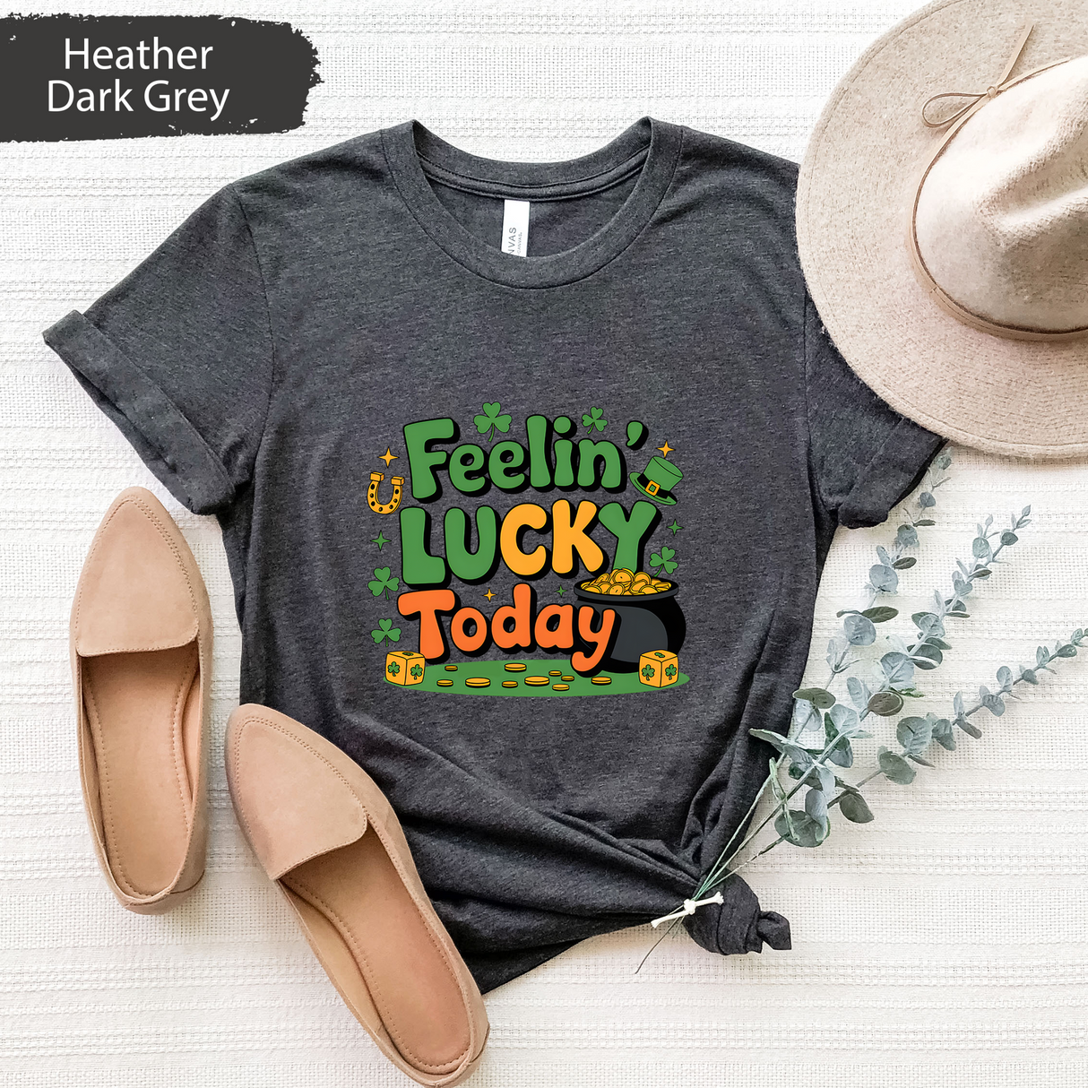 Feeling Lucky Today T-Shirt, St Patricks Day Lucky Shirt, Funny Saint Pattys Festival Shirt, Lucky Charm Irish Shirt, St Patricks Apparel