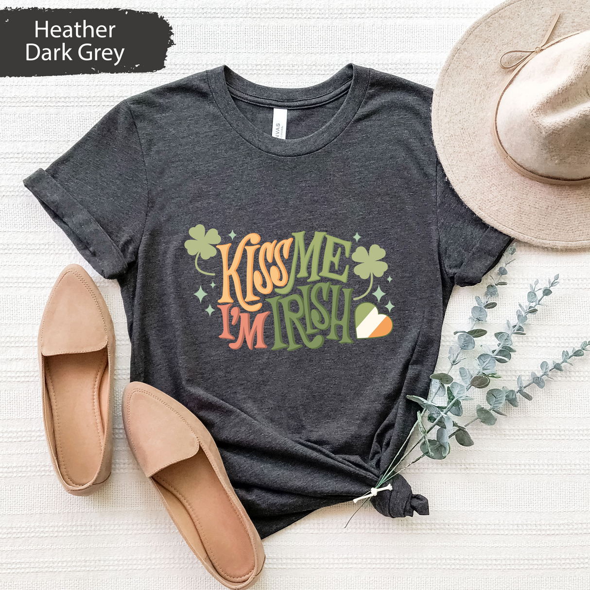 Kiss Me I'm Irish T-Shirt, St Patricks Day Shirt, Irish Gifts for Her, Women St Paddys Day TShirt, Funny Ireland Festival Shirt,Graphic Tees