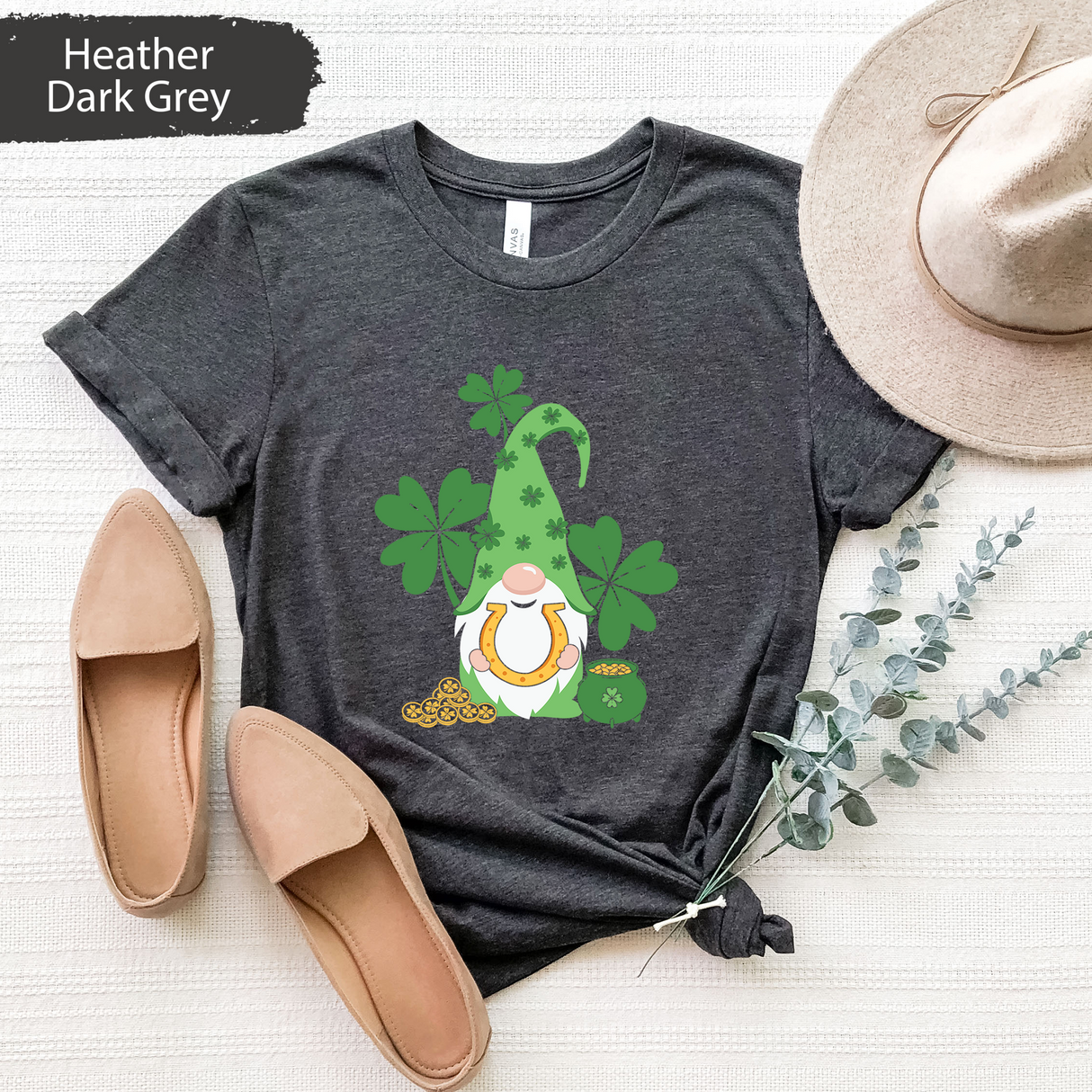 Saint Patrick's Day Gnome T-Shirt, Happy St. Patricks Day Shirt, Leprechaun Hat Gnome Shirt, Shamrock Shirt, Irish Gnome Shirt, Lucky Gnome