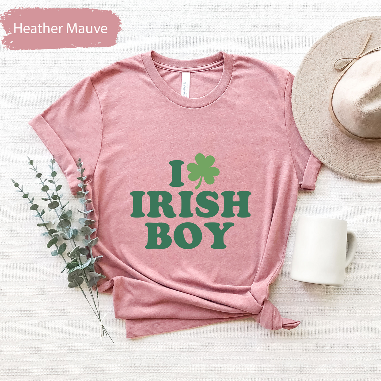 I Love Irish Boy Shirt, Fun St Patricks Day Tee, Lucky Shamrock Irish Love T-Shirt, Women St Paddys Day Outfit, Funny Saint Patricks Tshirt