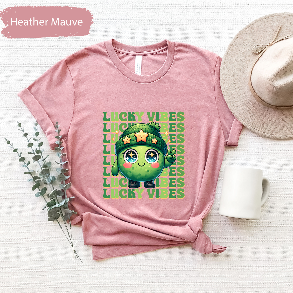 Lucky Vibes St Pattys Day TShirt, Cute Shamrock Shirt, Lucky Charm Tee, Green Holiday Gift, St Patrick Day Gift, Unisex Festival Gift Tee