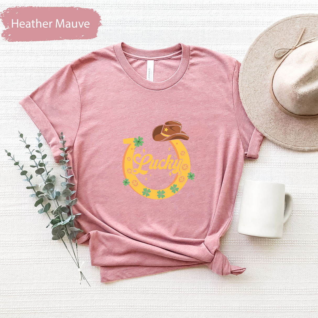 Lucky Horseshoe St. Patrick’s Day Shirt, Lucky Irish T-Shirt, Cowboy Hat Rodeo Shirt, St. Paddy’s Day, Western Cowgirl Tee, St Patricks Gift