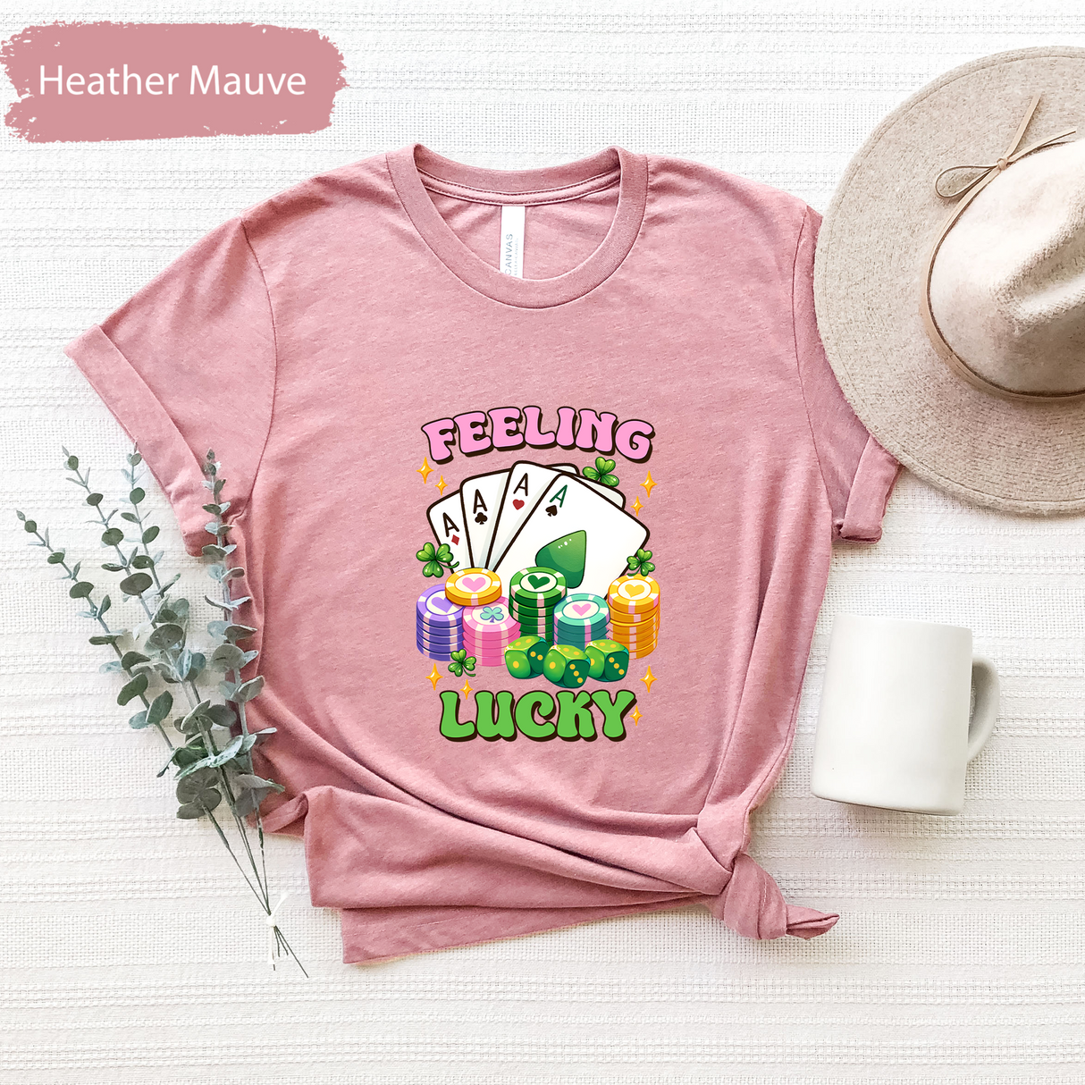 Feeling Lucky T-shirt for St Patricks Day, Irish Day Gift, Womens St Patricks Day Gift, Lucky Charm Shirt, Irish Shirt, Comfort Colors shirt
