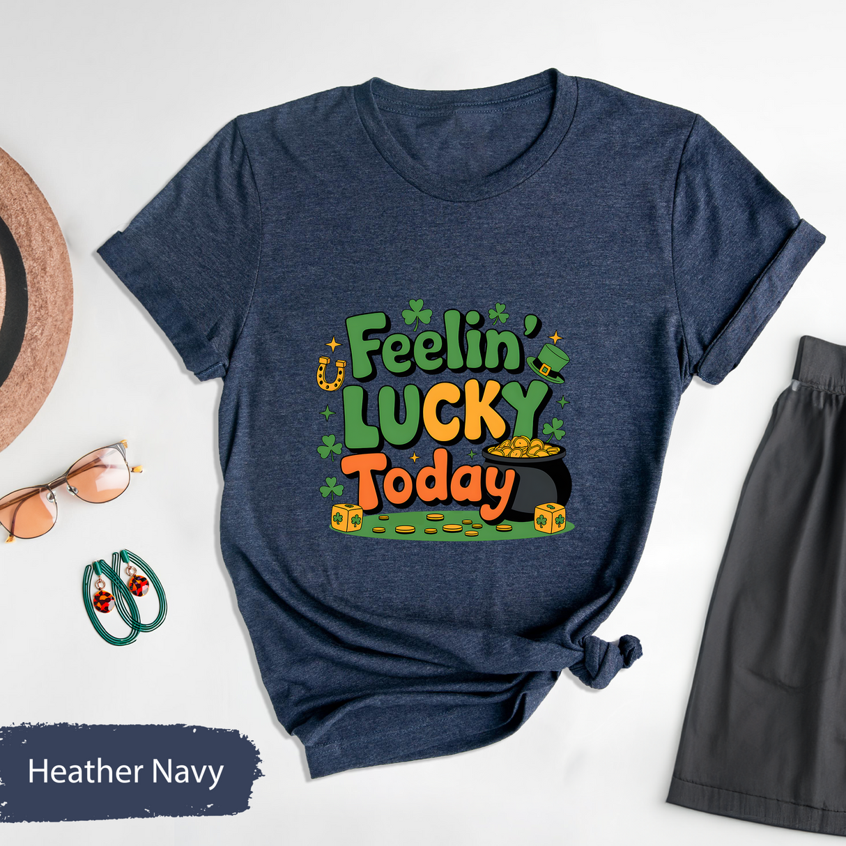 Feeling Lucky Today T-Shirt, St Patricks Day Lucky Shirt, Funny Saint Pattys Festival Shirt, Lucky Charm Irish Shirt, St Patricks Apparel