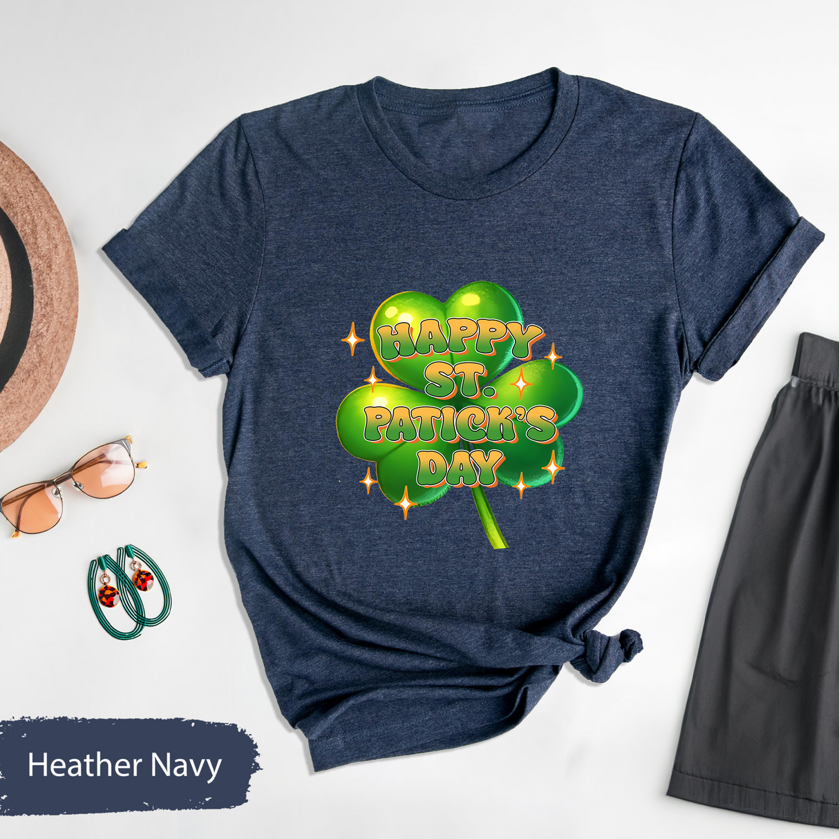 Happy St. Patrick’s Day Shirt, Cute Shamrock Clover Tee, Irish Day Gift, Festive Irish Holiday T-Shirt, Green St. Paddy’s Celebration Outfit