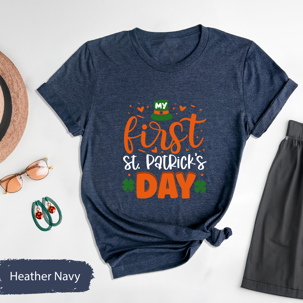 My First St Patricks Day Shirt, Baby St Paddys Day T-Shirt, Cute Lucky Shamrock Tee, Irish Baby Graphic Tees, Lucky Clover Toddler T shirts