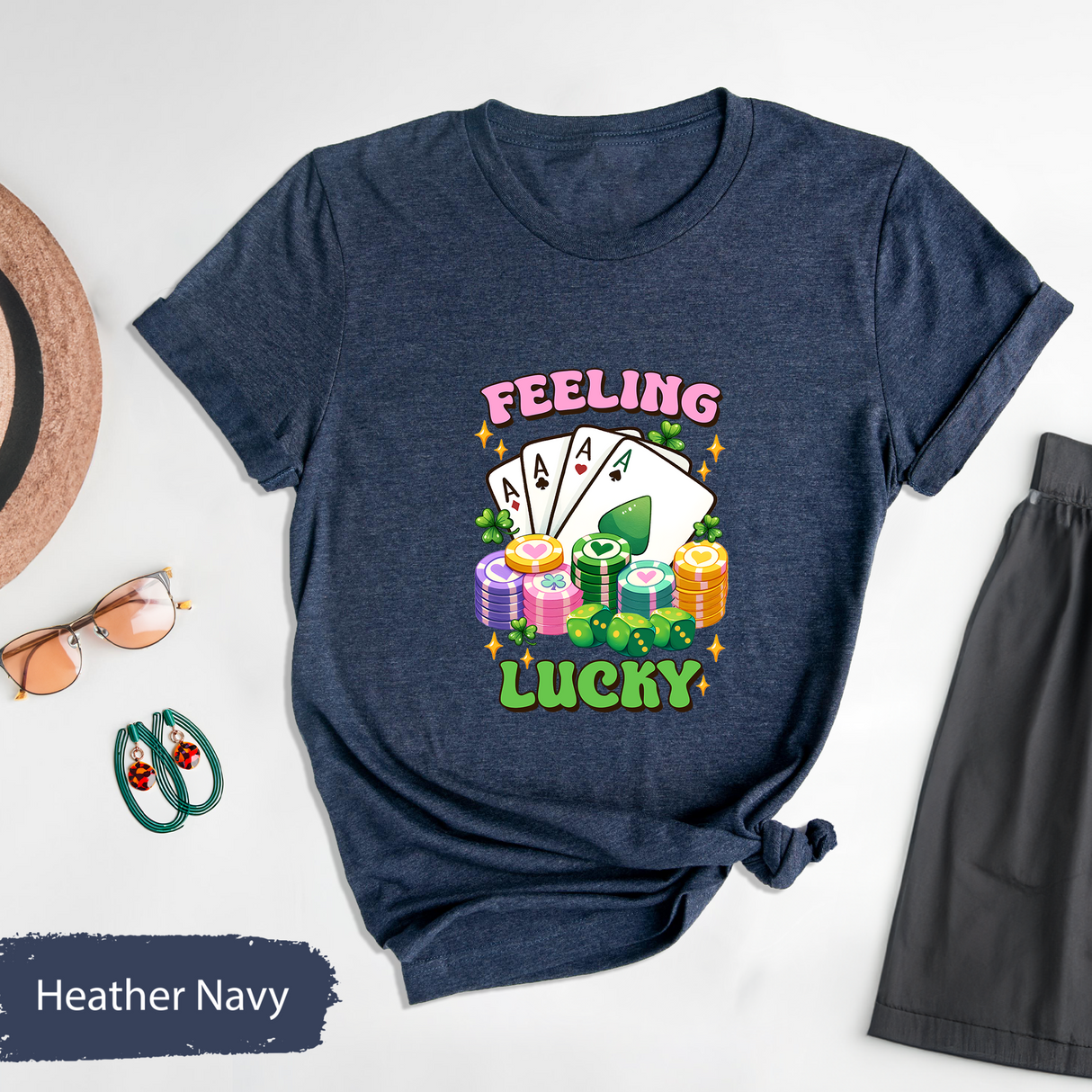 Feeling Lucky T-shirt for St Patricks Day, Irish Day Gift, Womens St Patricks Day Gift, Lucky Charm Shirt, Irish Shirt, Comfort Colors shirt