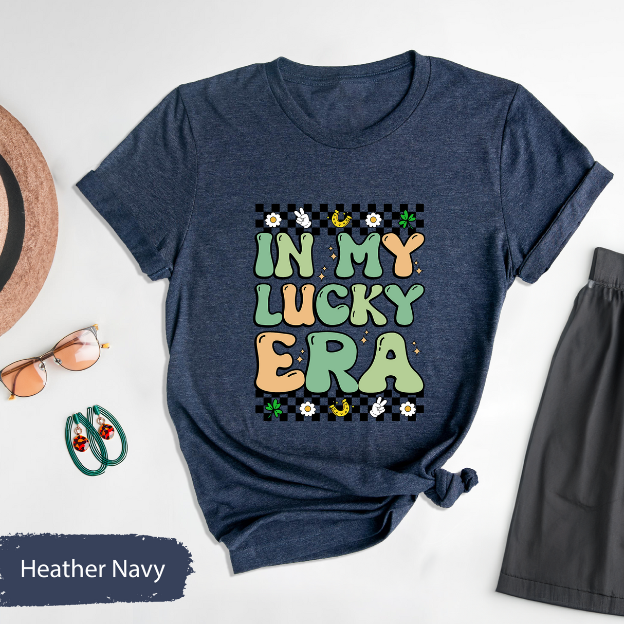 In My Lucky Era Shirt, Retro St Patricks Day Graphic Tee, Lucky Aesthetic T Shirt, St Patricks Day Shirt, Cute Clover Tshirt, Irish Day Gift