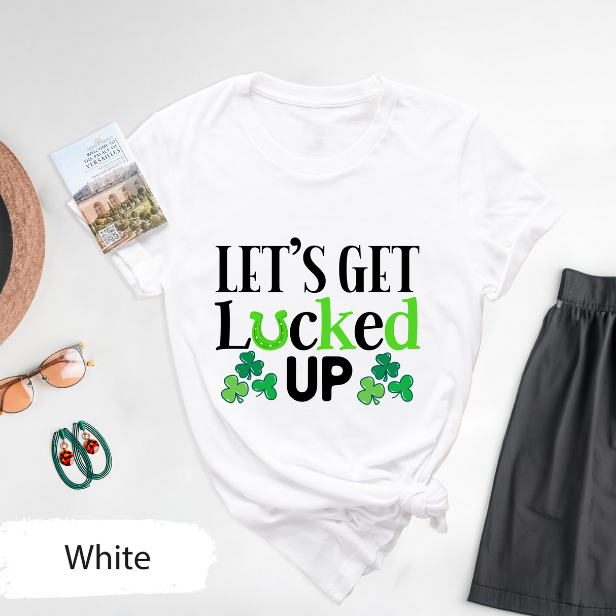 Lets Get Lucked Up T-Shirt, Funny St Patricks Day Shirt, Irish Festival Tees, Lucky Clover Graphic Shirt, Patricks Party Outfit, Gift For Her