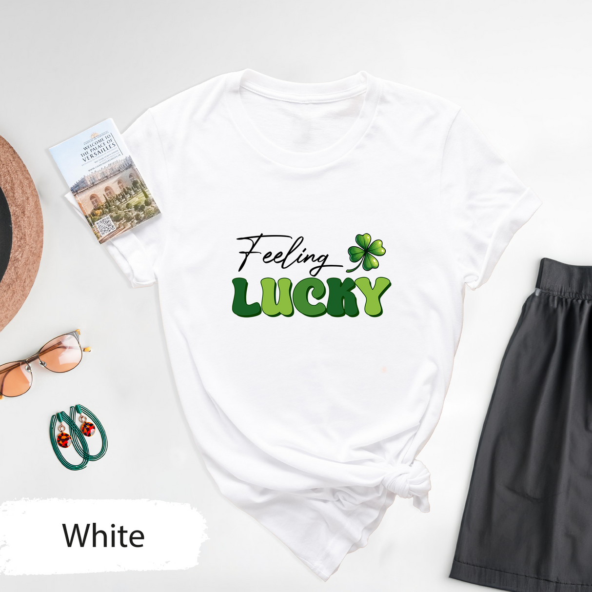 Lucky St. Patricks Day Shirt, Minimalist Clover Tee, Shamrock Graphic Shirt, Cute Lucky Charm Outfit, St. Paddys Day Gift, Irish Holiday Tee