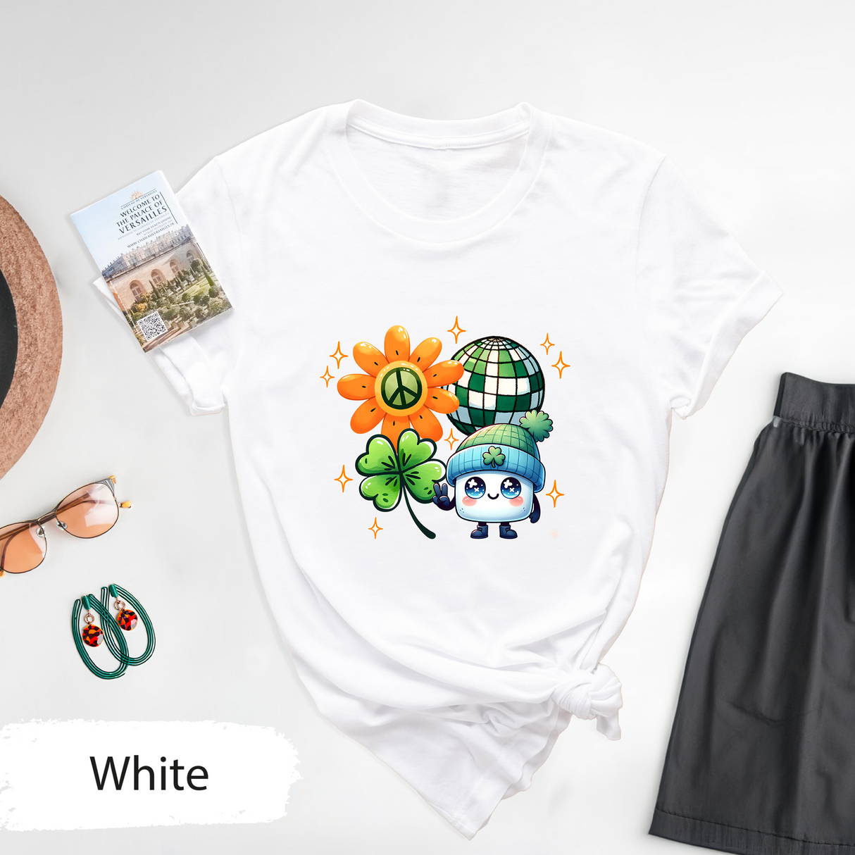 Lucky Charms T-shirt, Irish Peace Love Luck Shirt, Cute St Patricks Day Shirt, Funny Green Day Outfit, Gift for Women, Lucky Irish Shirts