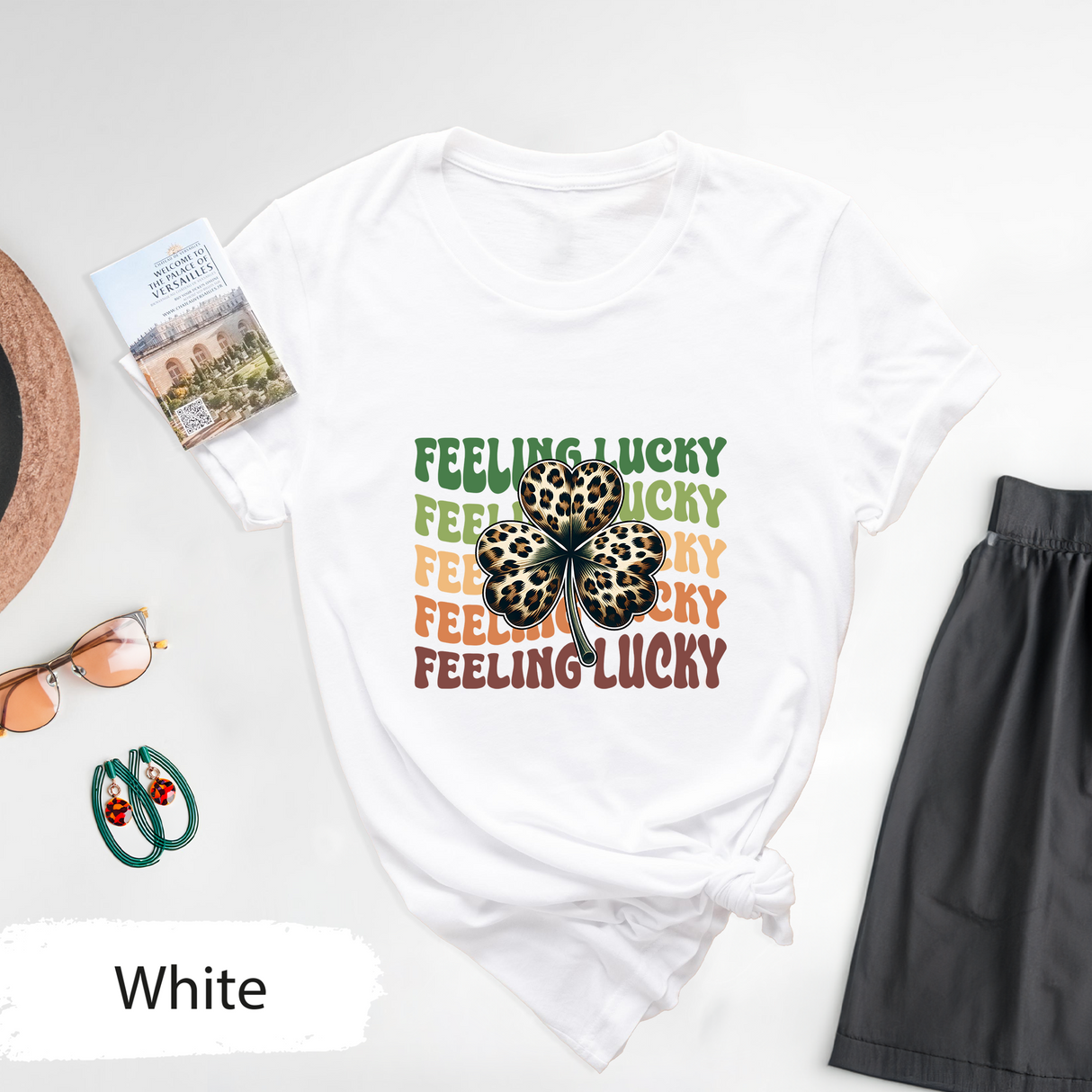 Leopard Shamrock Shirt, Trendy St. Patrick’s Day Tshirt, Womens St Patricks, Feeling Lucky Shirt, Cute Retro Clover T-Shirt, Irish Day Gift