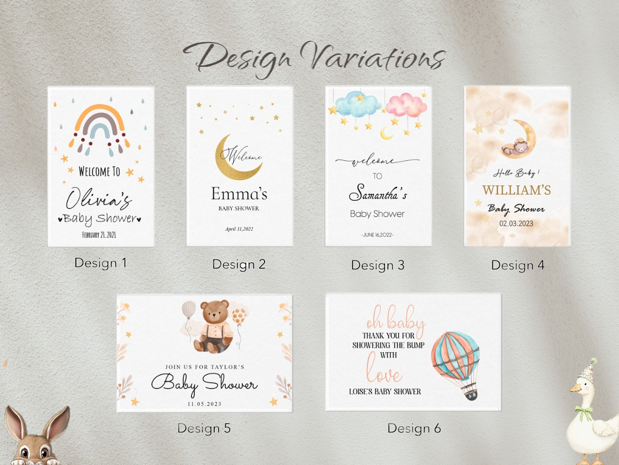 Custom Baby Shower Welcome Sign | Acrylic Eucalyptus Decor