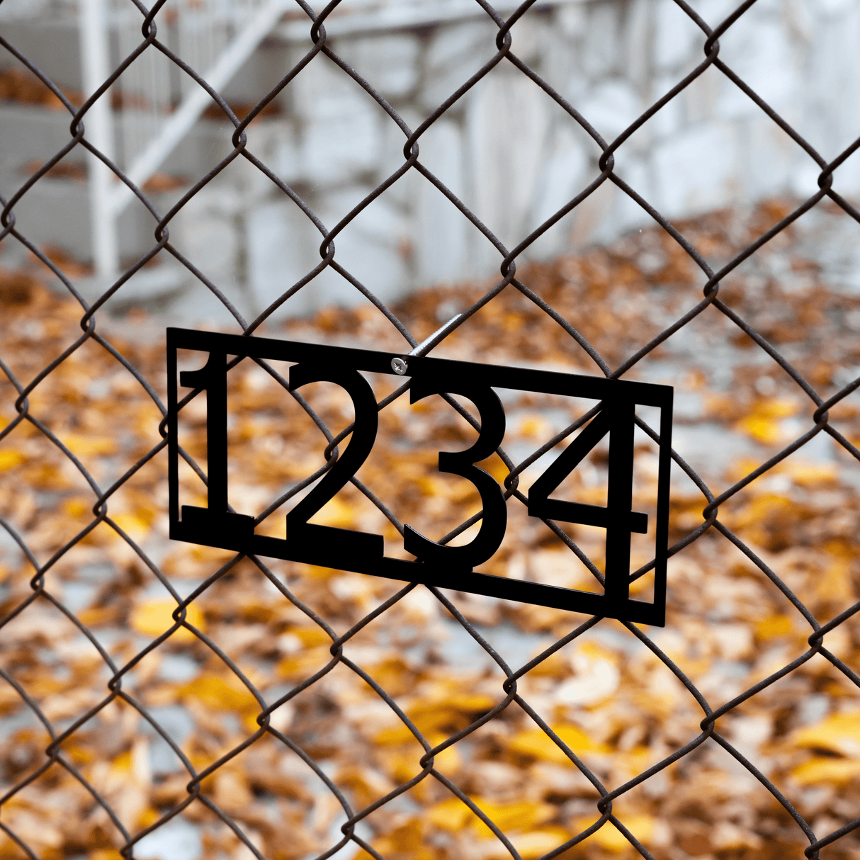 Personalized Metal Zip Code Plaque: Weatherproof House Number Sign for Home Entrance