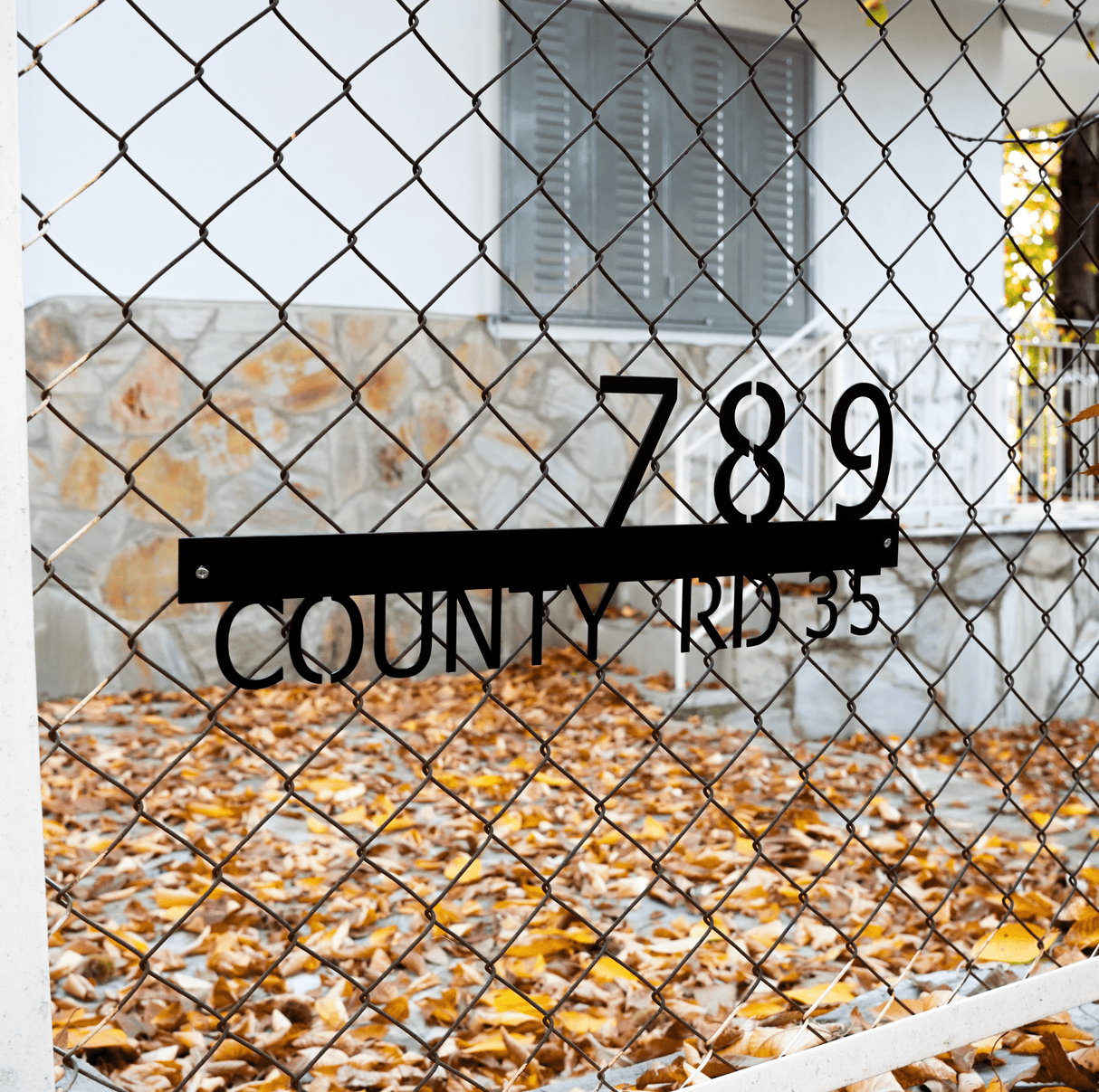 Custom Metal Home Address Numbers Sign: Minimalist Outdoor Wall Sign for Modern Home