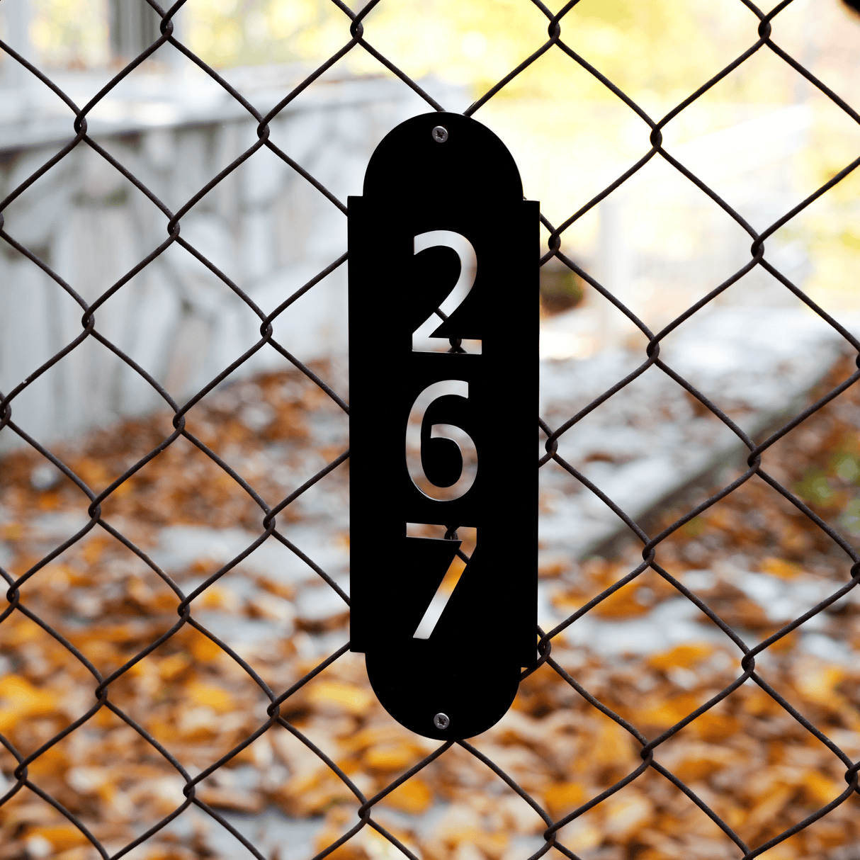 Personalized Weatherproof Metal Mailbox Numbers: House Number Plate for Driveway Posts