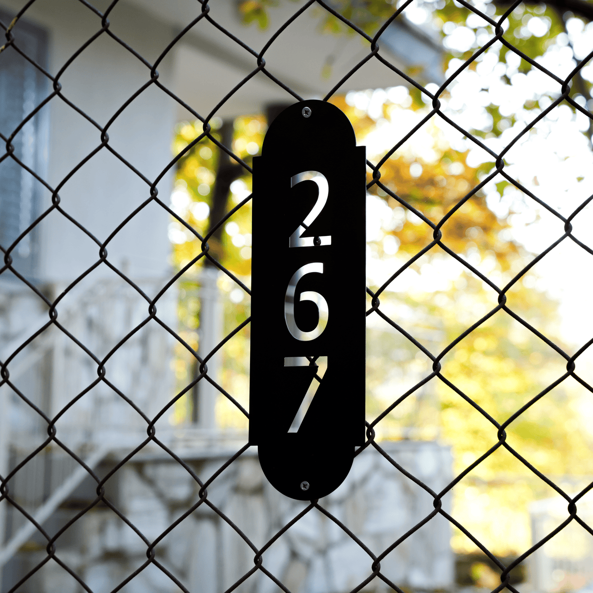 Personalized Weatherproof Metal Mailbox Numbers: House Number Plate for Driveway Posts