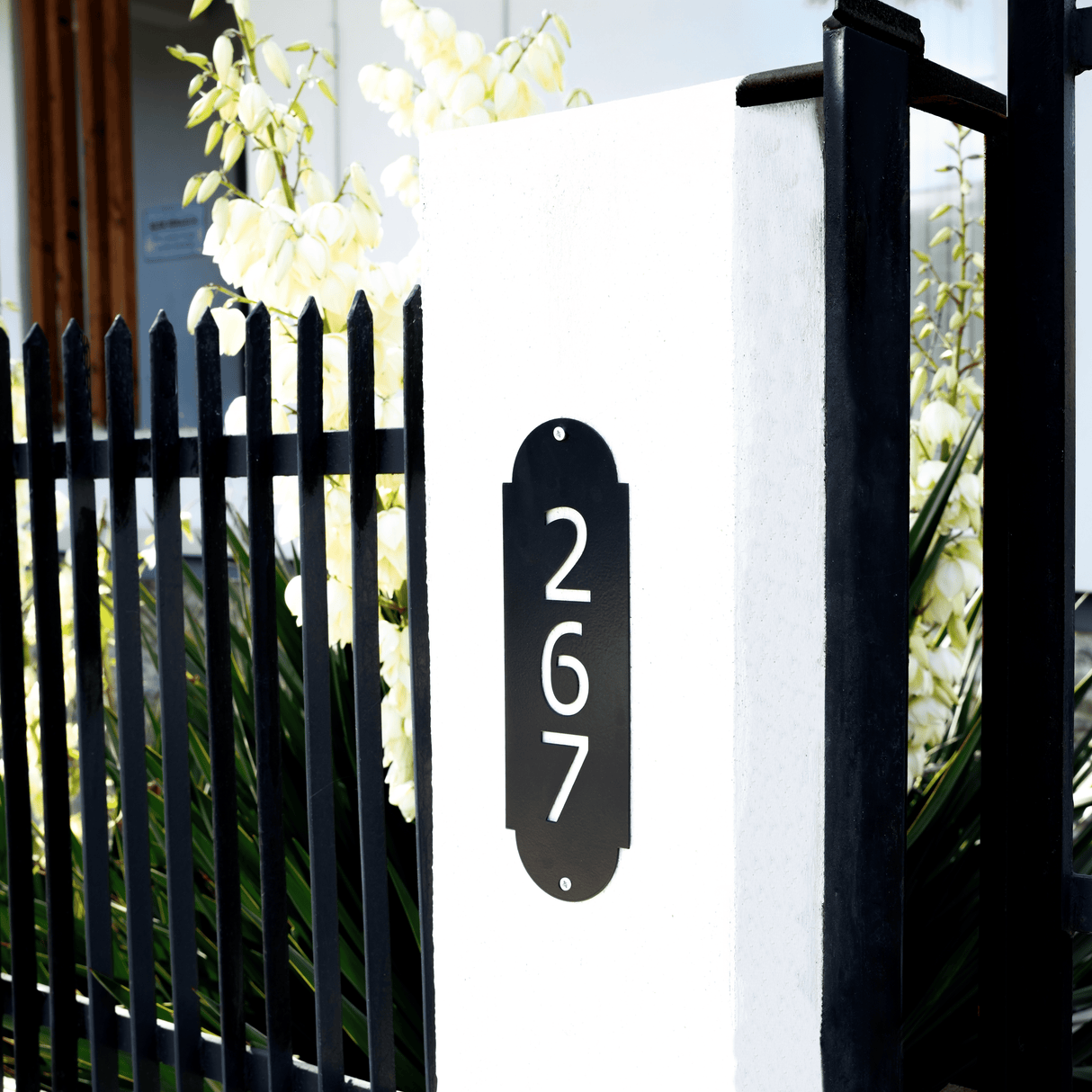 Personalized Weatherproof Metal Mailbox Numbers: House Number Plate for Driveway Posts