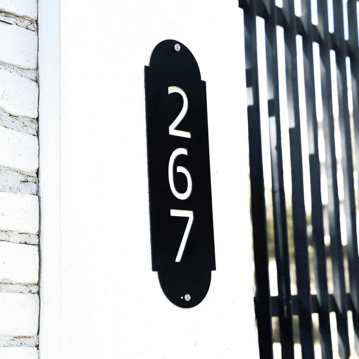 Personalized Weatherproof Metal Mailbox Numbers: House Number Plate for Driveway Posts