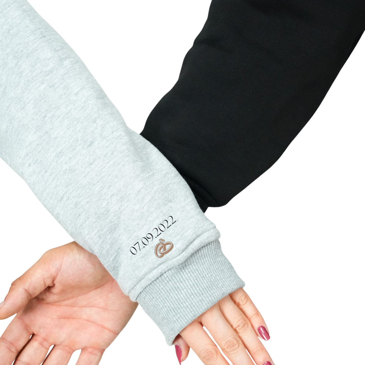 Embroidered Wifey Crewneck with Date on Sleeve: Personalized Future Mrs Sweatshirt, Wedding Gift for Bride