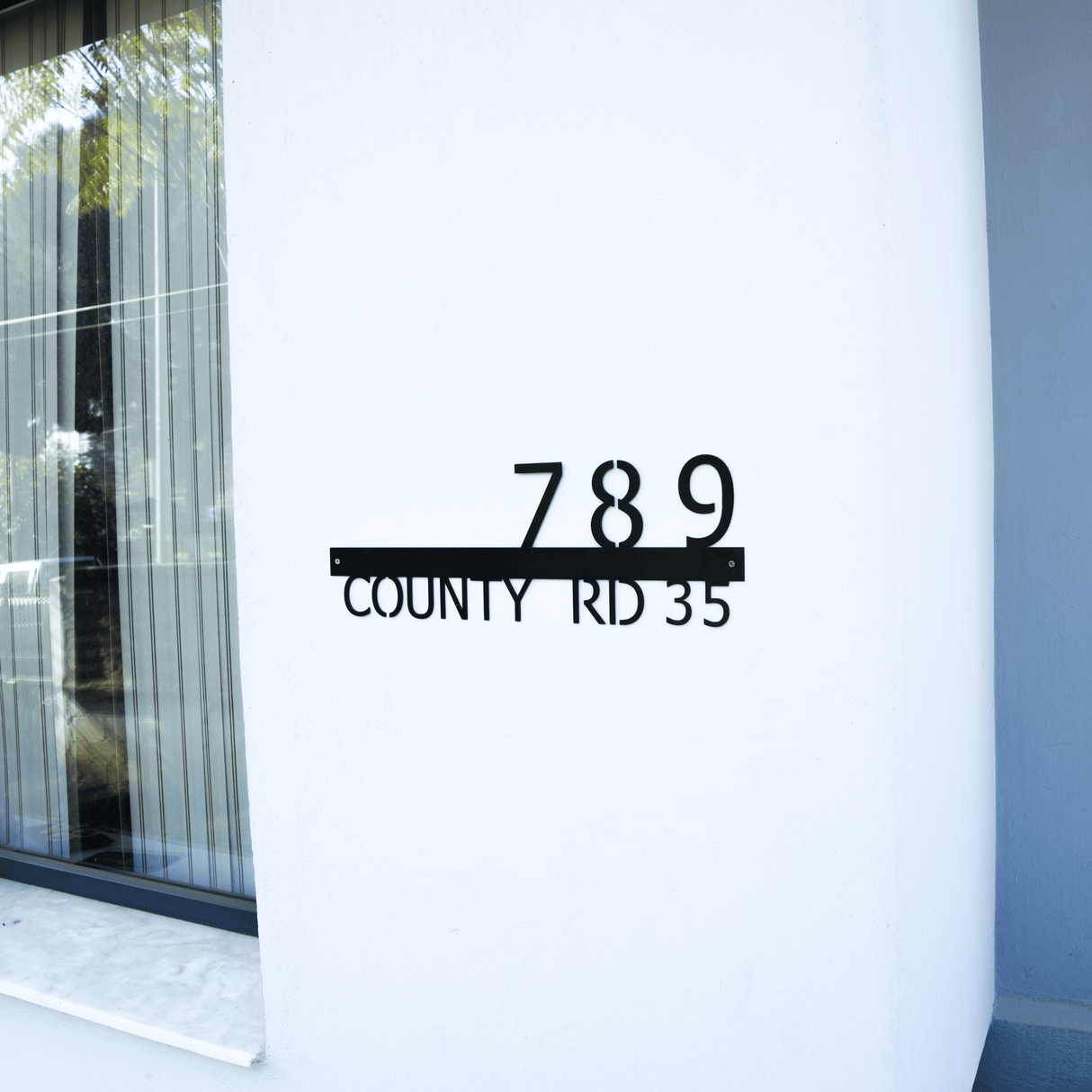 Wall-Mounted Metal House Numbers: Minimalist Front Door Number for Outdoor