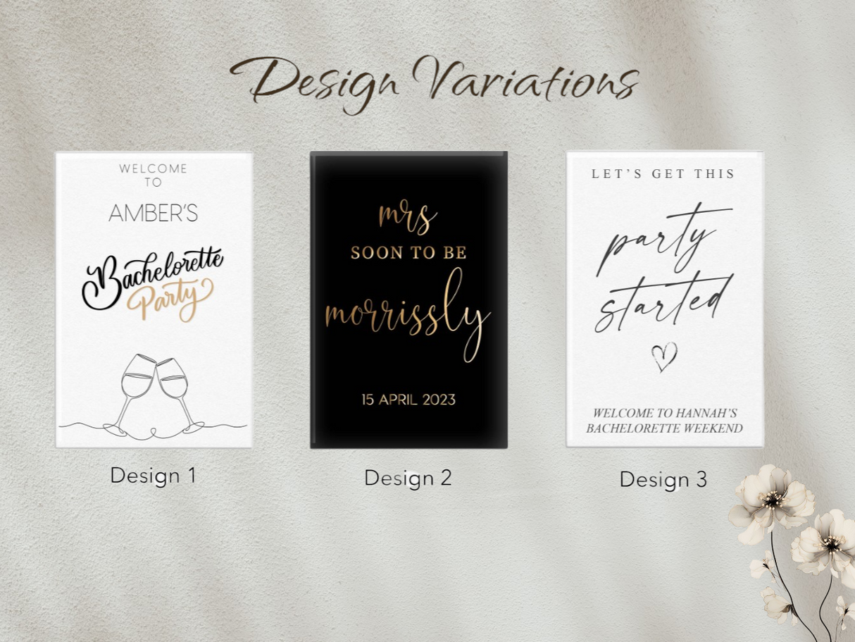 Custom Welcome Sign | Acrylic Bachelorette & Party Decor