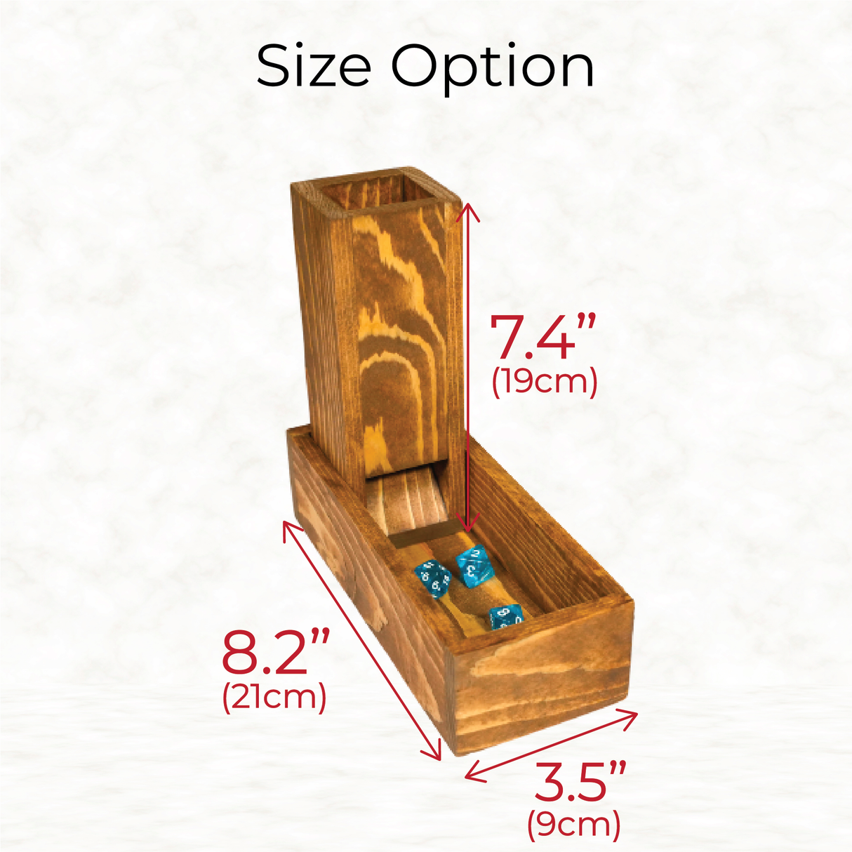 Dungeons and Dragons Dice Box: Personalized Wooden Dice Rolling Tray and Storage