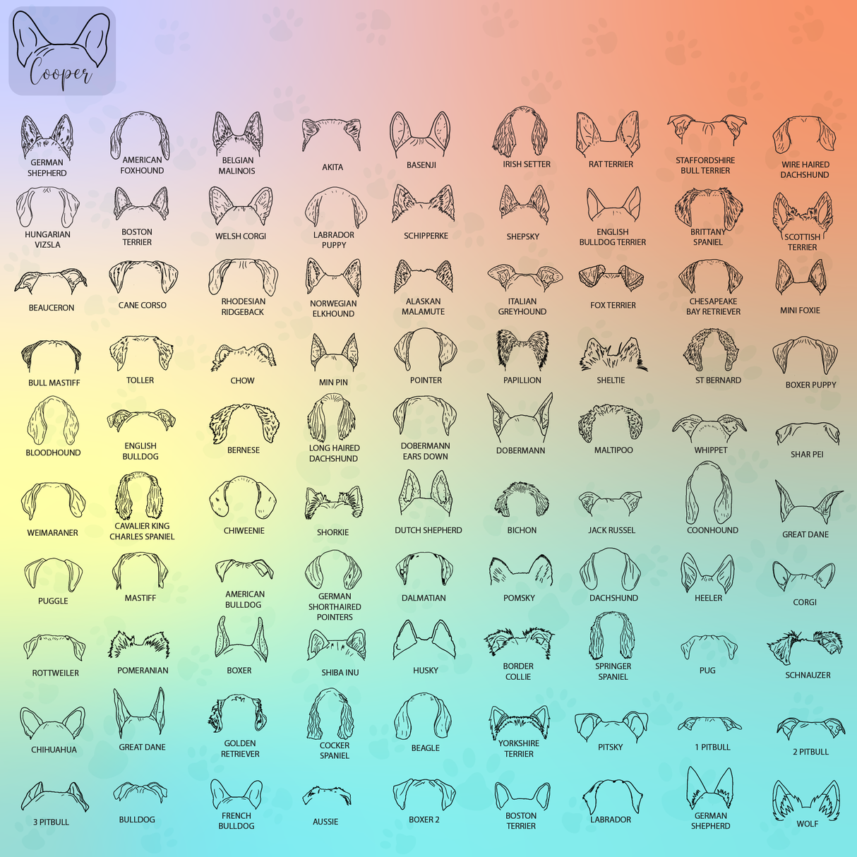 Personalized Wooden Dog Feeder: Raised Pet Dish Holder with Engraved Dog Ears