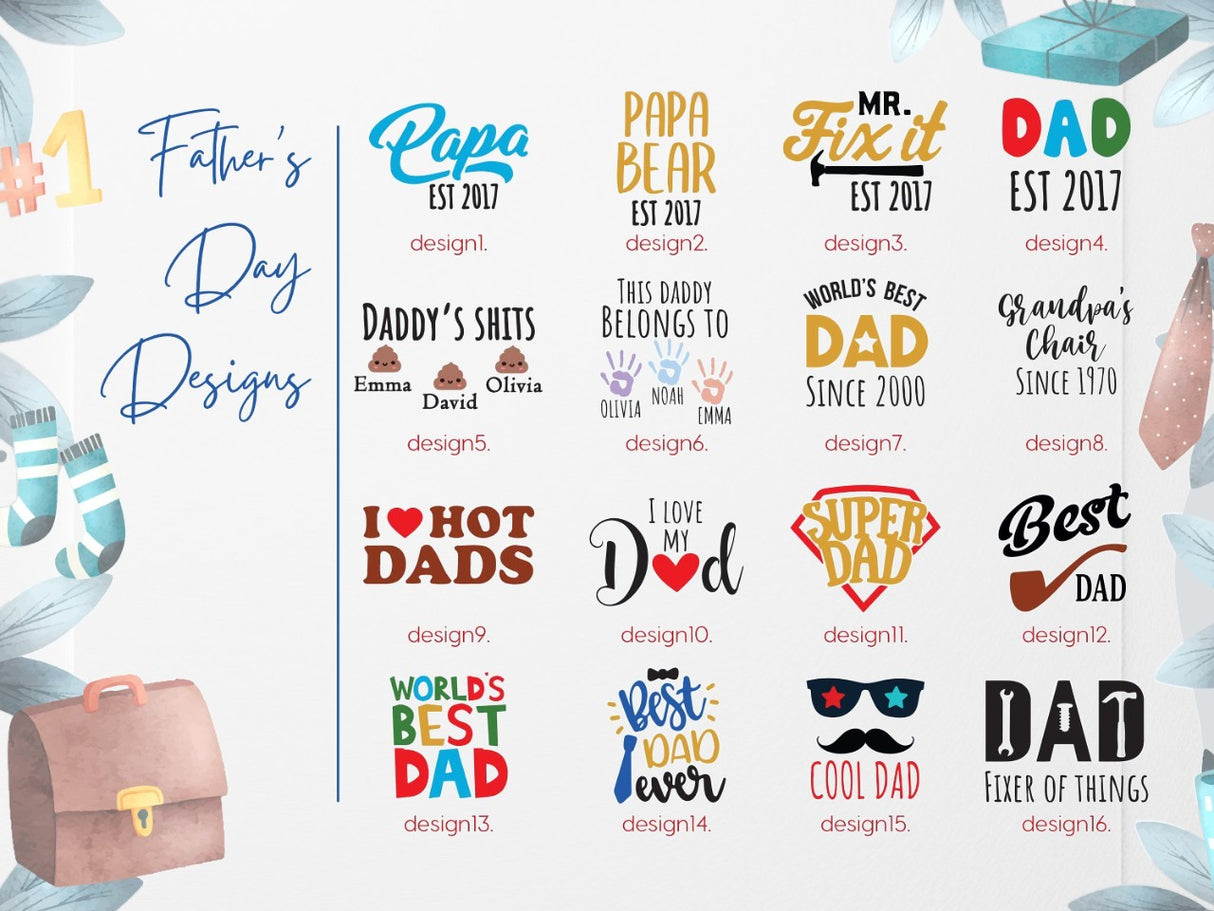 Worlds Best Dad Embroidery Fathers Day Throw Pillow, Gift from Kids, Gift from Wife, Fathers Day Gift Idea, Personalized Dad Funny Gift, Dad