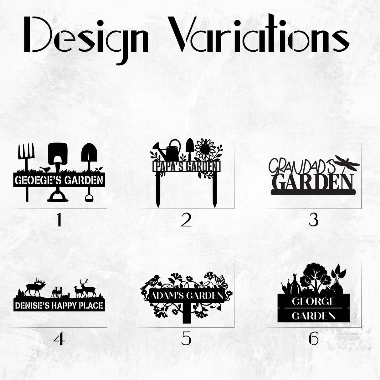 Personalized Grandpa's Metal Garden Stake: Outdoor Garden Marker with Custom Name