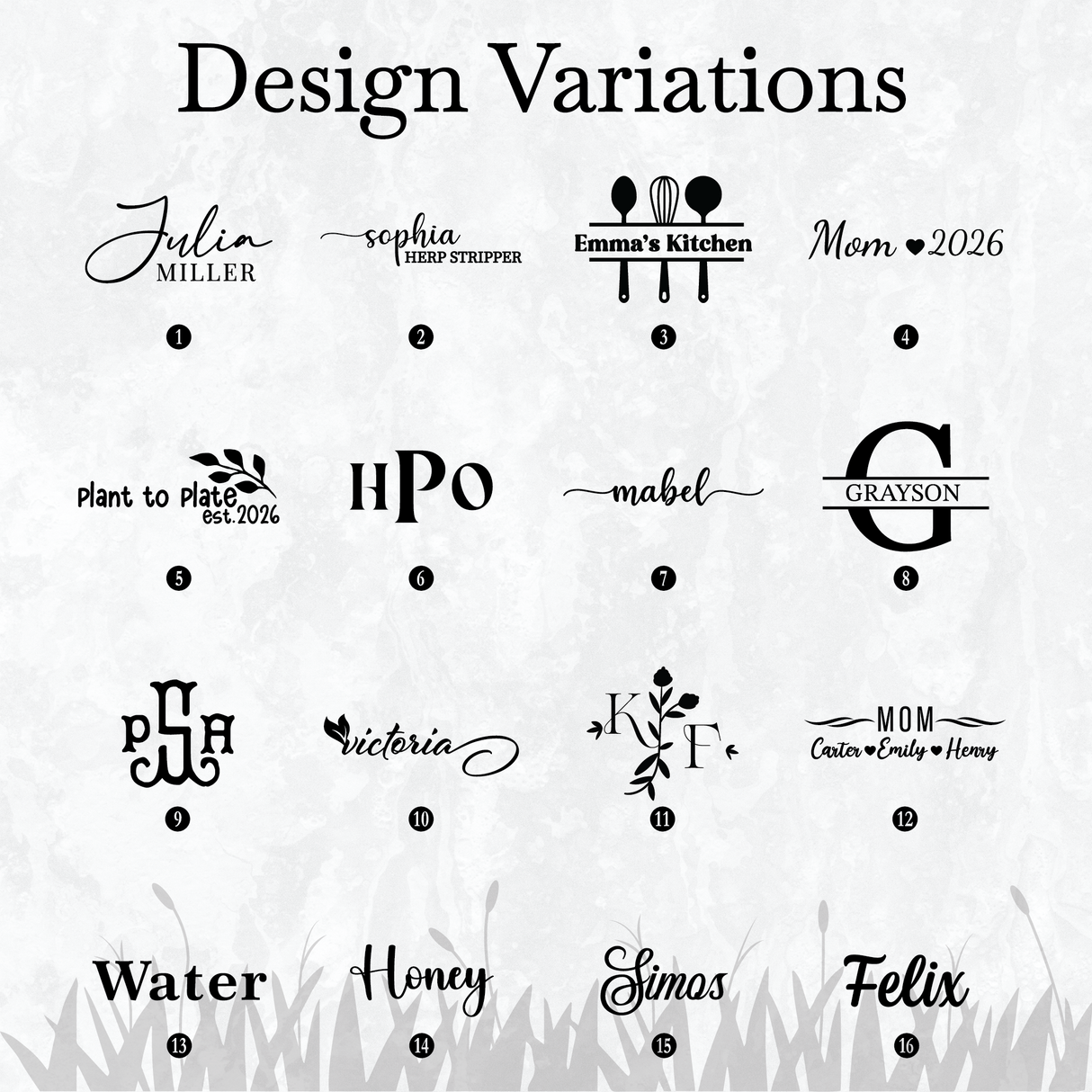 Personalized Olive Wood Herb Leaf Remover: Custom Kitchen Gifts for Mom or Grandma