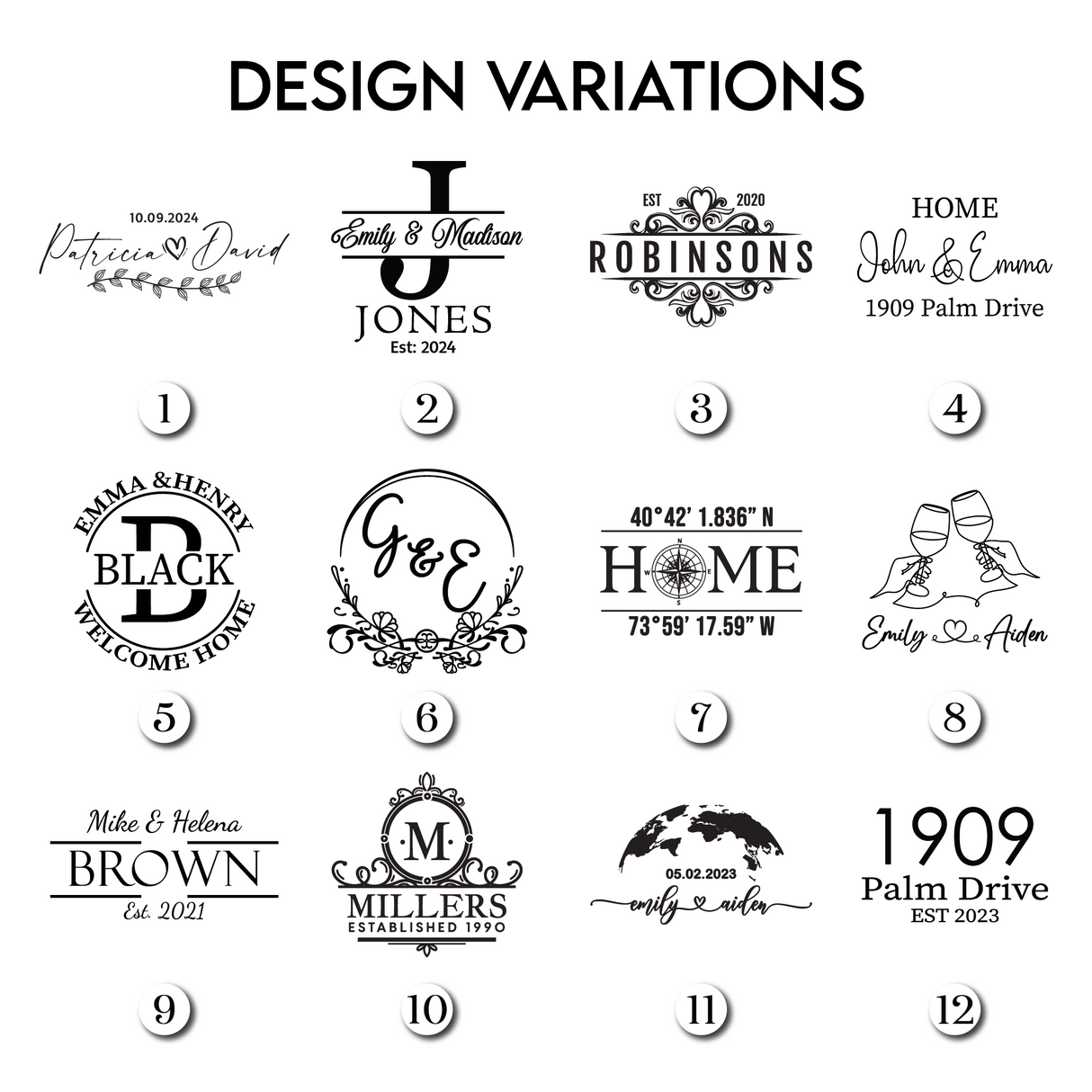 Wooden Plate Set: Custom Engraved Catchall Trays, Rustic Housewarming Gift for Couples