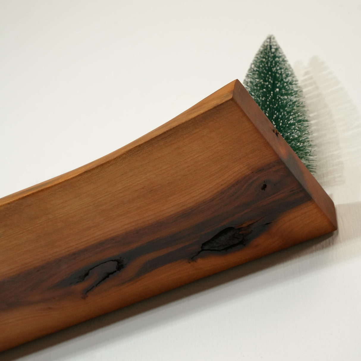 Walnut Floating Live Edge Shelf: Easy Installation with Hidden Bracket, Sleek and Functional Design