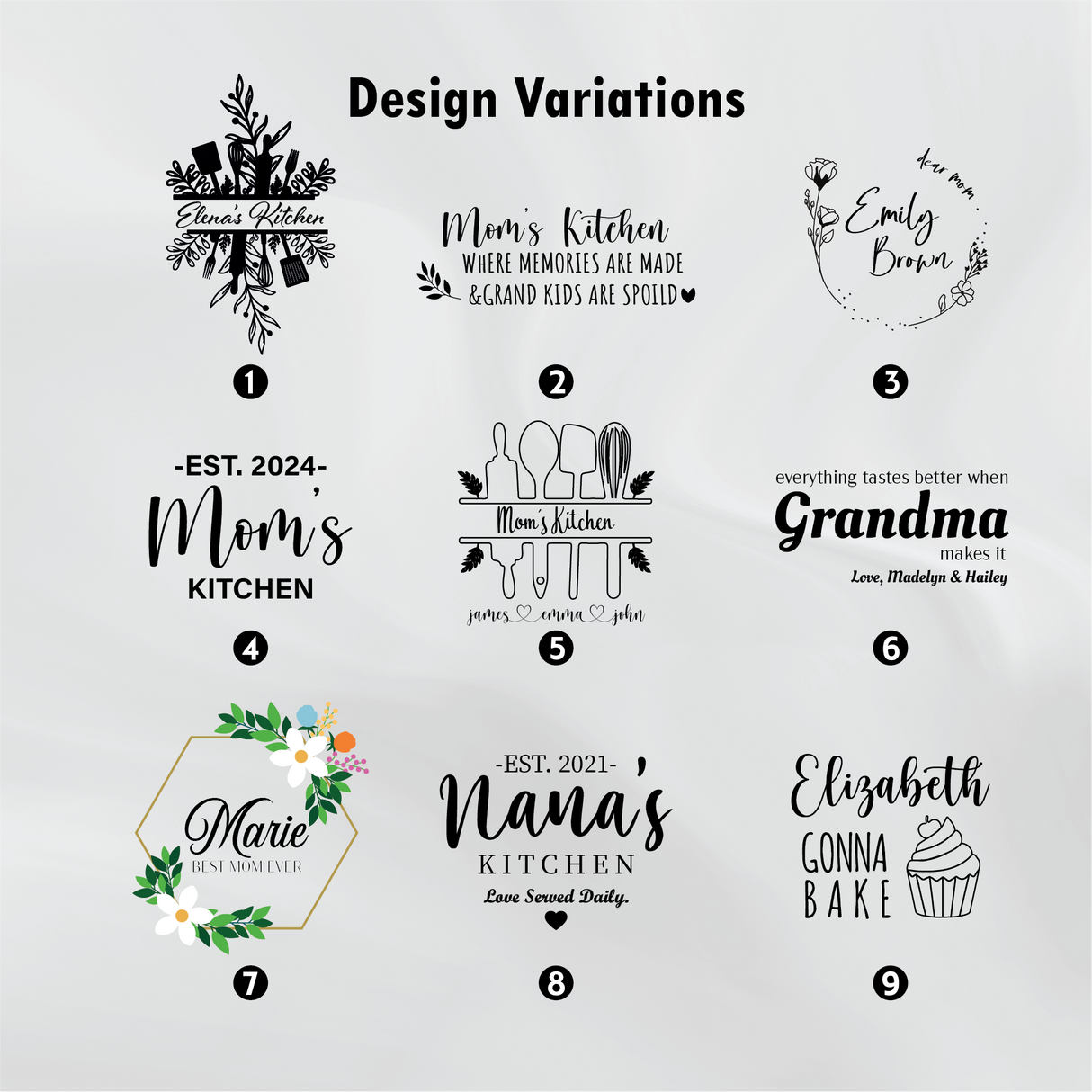 Personalized Mother's Day Gift Idea, Custom Mom Gifts, Custom Grandmom Apron, Grandma Kitchen Apron, Mom Birthday Gifts, Gift for Grandmom