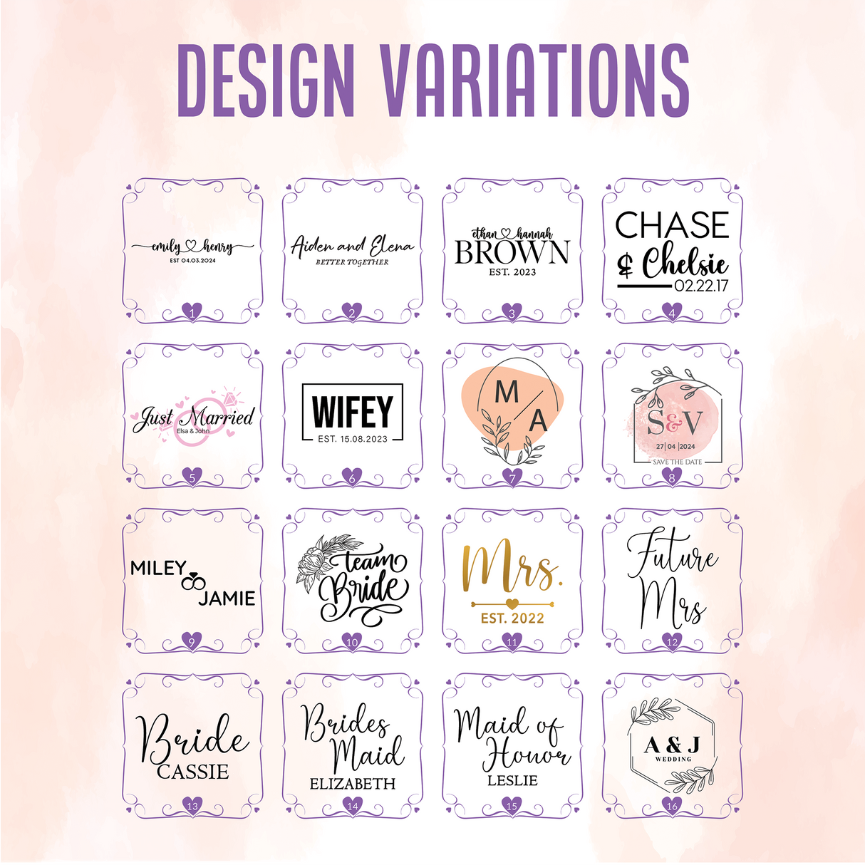 Personalized Bridesmaid Wedding Cocktail Glass, Bridal Shower Gift, Maid of Honor Gift, Custom Champagne Glasses with Straw, Future Mrs Gift