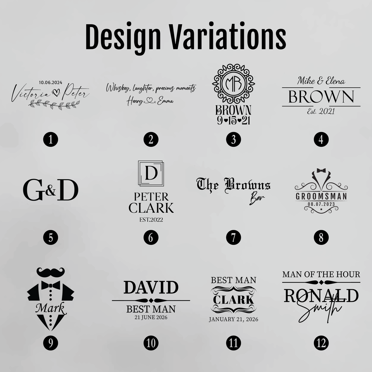 Engraved Whiskey Dispenser for Groomsmen: Personalized Wooden Liquor Stand, Wedding Party Decor