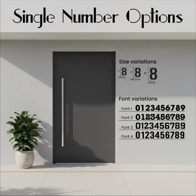 House Number Address Sign with Zip Code: Personalized Metal Wall Plaque for Home Entryway