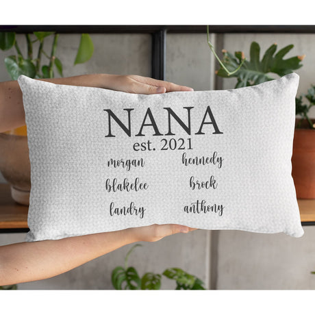 Nana Mothers Day Pillow, Grandma Pillow Covers, Nana Gift, Gift For Grandma, Grandmother Gift, Personalize Pillow, Gift From Grand Kids - Arria Home
