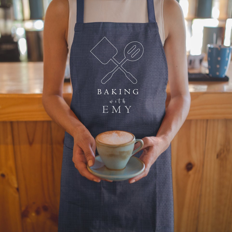 Baking Apron, Custom Apron, Personalized Apron, Mens Apron, Apron for Man, Customized Apron, Mothers Day Gift, Personalized Gift, Chef Gift - Arria Home