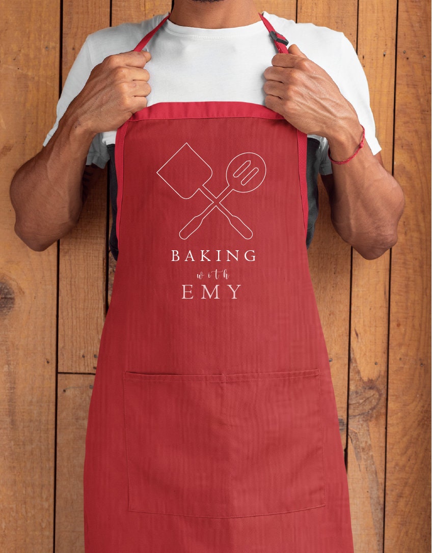 Baking Apron, Custom Apron, Personalized Apron, Mens Apron, Apron for Man, Customized Apron, Mothers Day Gift, Personalized Gift, Chef Gift - Arria Home
