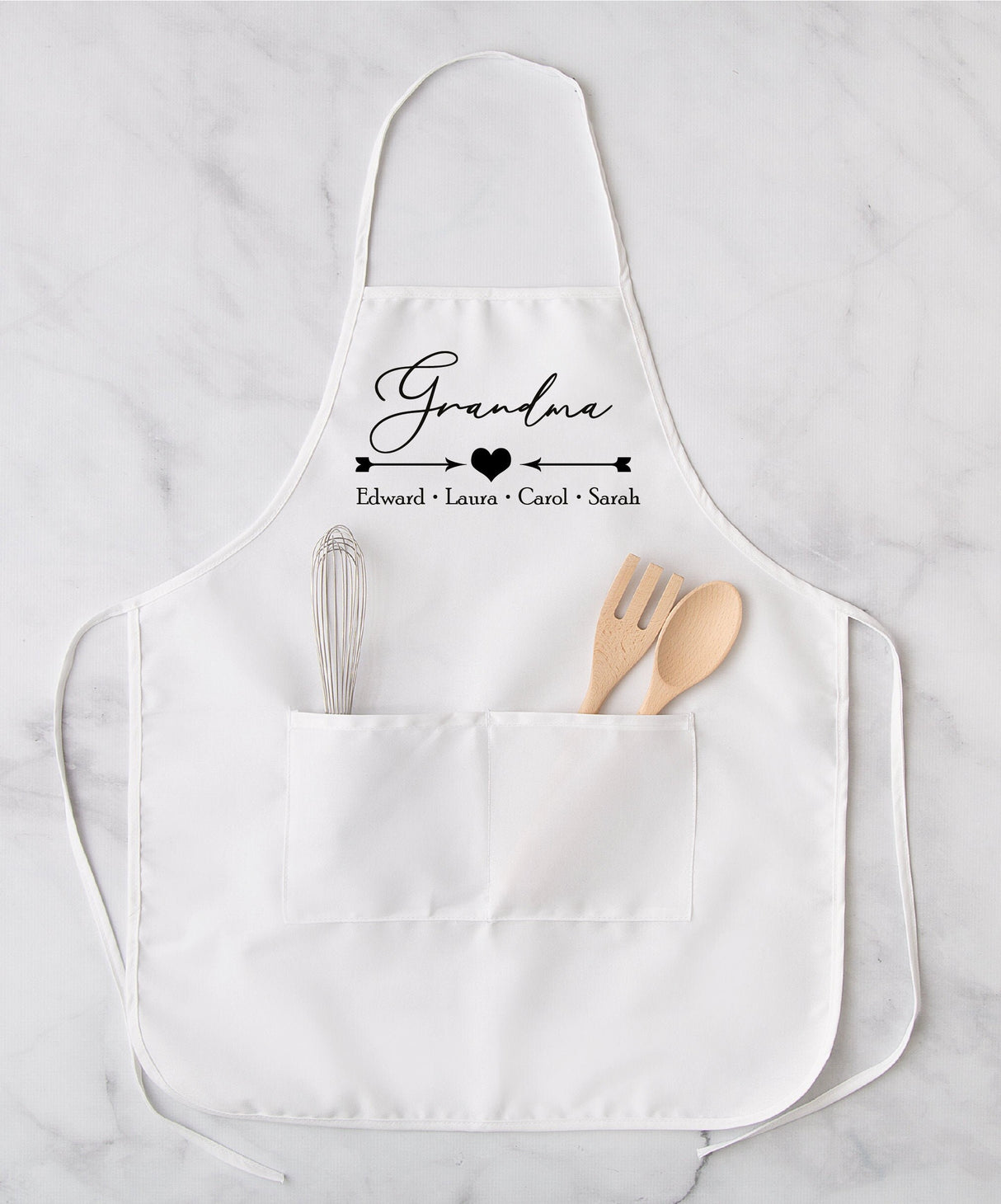 Personalized Apron, Grandma Apron, Grandma Gift, Great Grandma Gift, Womens Apron, Customized Apron, Personalize Apron, Grandkids Name Apron - Arria Home